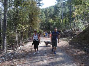 Montée sur le GR 9 vers le mont Ventoux au départ de Brantes